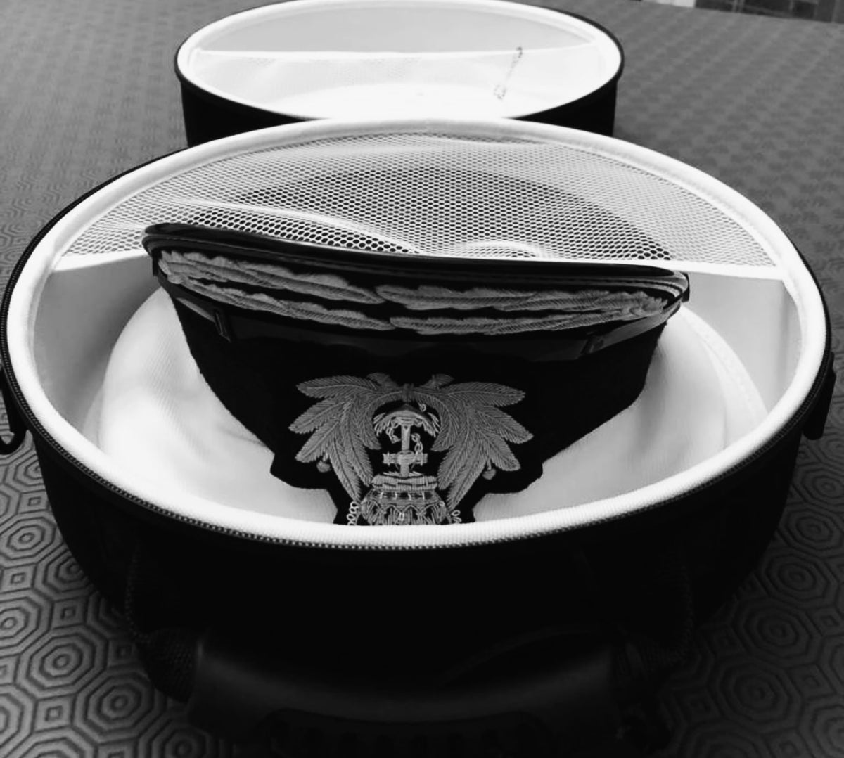 Military Cap Case Black 2 sizes