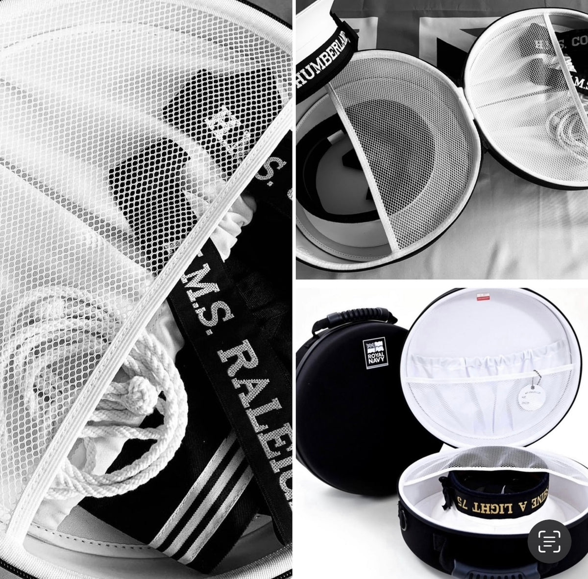 Military Cap Case Black 2 sizes